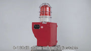 YASONG SLA-05C 130dB High Power Industrial Alarm Siren, Metal Guard, 45W, 12 Tones, IP65, LED Strobe