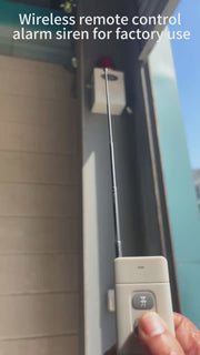 Alarma con sirena y control remoto inalámbrico YASONG 2000m/1.24millas, sirena estroboscópica de 120dB, bocina de seguridad para exteriores para almacenes y fábricas, SLA-B02Y