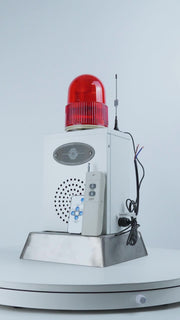 Alarma con sirena y control remoto inalámbrico YASONG 2000m/1.24millas, sirena estroboscópica de 120dB, bocina de seguridad para exteriores para almacenes y fábricas, SLA-B02Y