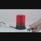 YASONG Beacon Strobe Light 4 Flashing Mode 120dB Horn 9 Tones LED  Emergency Lights with Magnet Base for Vehicles, Truck, Car AC100V-AC240V SLA-190