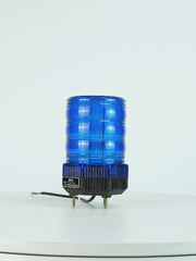 YASONG SLA-JS52(6)10-1AP Lampu Suar Strobo LED Biru, IP66, 36 LED, Buzzer (Nada Beep-beep dan Sirene)/Tanpa Suara, 12W, Pemasangan Baut