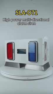 YASONG SLA-O71S 130dB 350W Dual Horn Alarm Siren, 300m Range, Adjustable Tones, IP65, USB Upload, LED Strobe