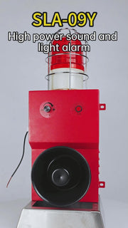 YASONG SLA-09Y-2000 130dB Remote Control Siren, 2000m Range, 80W, 12 Tones, IP65, USB Audio, LED Strobe