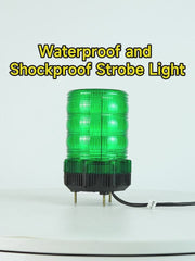 Lampu Suar Strobo LED Hijau YASONG SLA-JS52(6)10-1AP, IP66, 36 LED, Buzzer (Nada Bip-bip dan Sirene)/Tanpa Suara, 12W, Pemasangan Baut