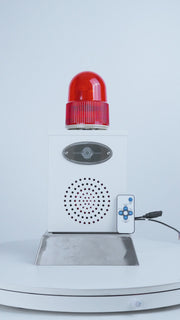 YASONG Alarma de sirena con detección de movimiento 120dB Cuerno fuerte impermeable Volumen ajustable 25W Sistema de seguridad de alarma para fábrica, almacén y muelle SLA-B02W