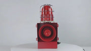 YASONG SLA-05G-P 130dB Stainless Steel Alarm Siren, 45W, IP66 Waterproof, LED Strobe, Wall Mount