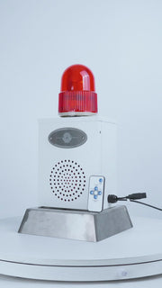 YASONG Sirène d'alarme extérieure industrielle 120 dB Sirène de sécurité d'urgence réglable avec lumière stroboscopique pour bâtiment entrepôt usine commerciale école