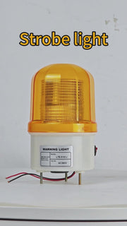 YASONG Amber Strobe Beacon Warning Light, 90dB Buzzer, Separate Sound/Light Control, IP44, DC/AC Options