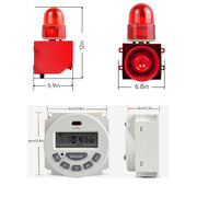 YASONG SLA-01W1 120dB Timed Motion Sensor Siren, 25W, 12 Tones, 10m Detection, IP65, USB Audio