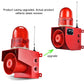 Sirena de alarma inalámbrica exterior con control remoto de 0.3 millas/500m, sirena de luz interior de seguridad de emergencia industrial con volumen ajustable y 3 controles remotos, bocina de 120dB SLA-01TY-500-3