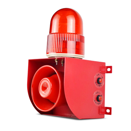 YASONG Alarm Siren 120 Decibel Horn 9 Tone Adjustable 25W Alarm System for Security, Factories, Warehouses, Home and Docks,  SLA-01H