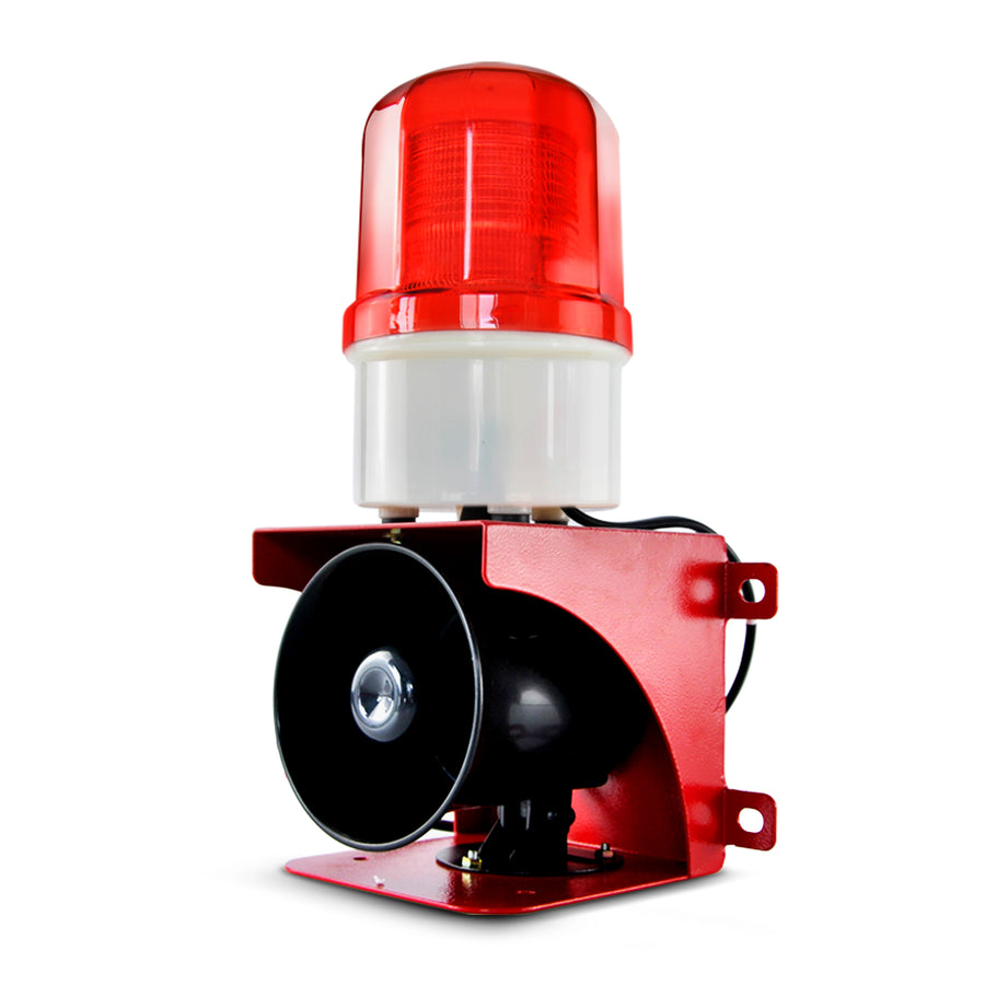 YASONG SLA-BJ02 110dB Power-On Industrial Alarm Siren, 23W, IP65, LED Strobe, AC/DC Voltage Options