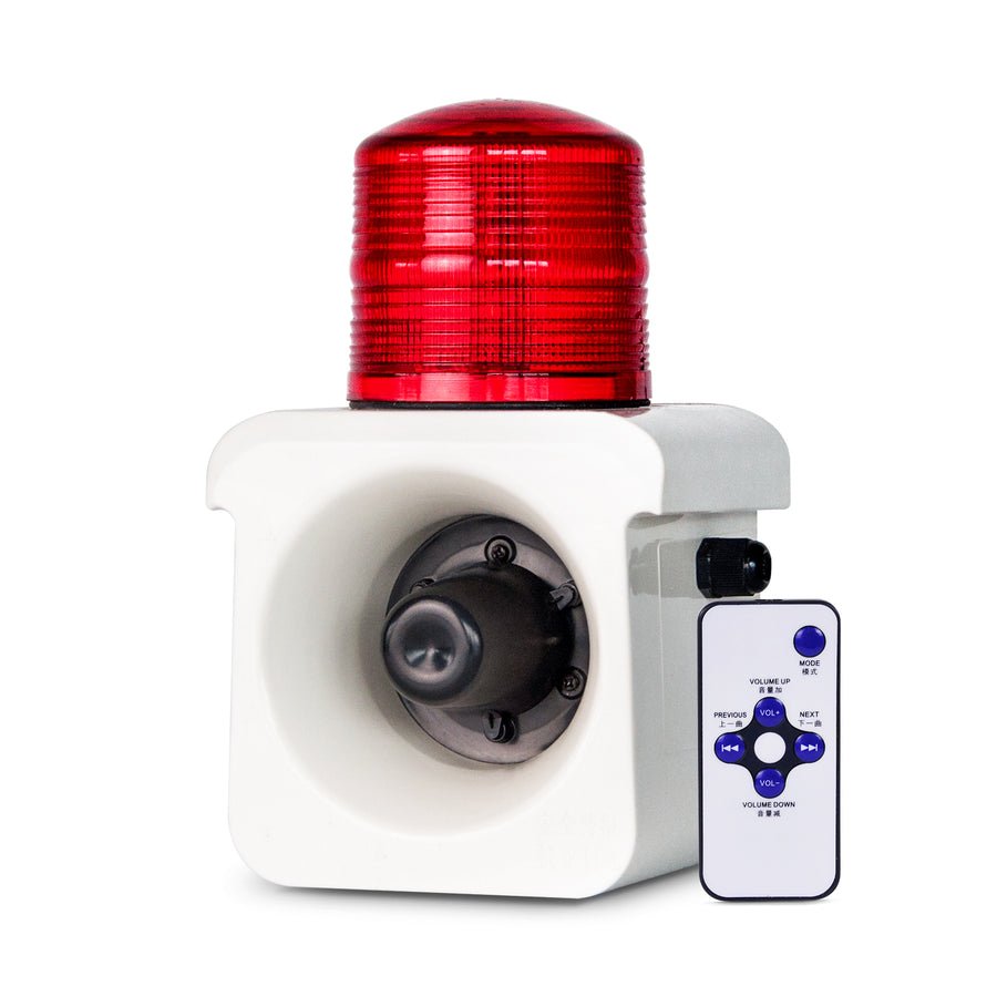 YASONG SLA-800 120dB Adjustable Industrial Alarm Siren, 15W, Multi-Tone, IP65, LED Strobe, USB Upload