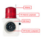 YASONG Wireless Remote Control Alarm Siren(2000m/500m), LED Strobe Warning Light 120dB Horn Power 15W for Loss Prevetion, Warehouse Factory SLA-800Y