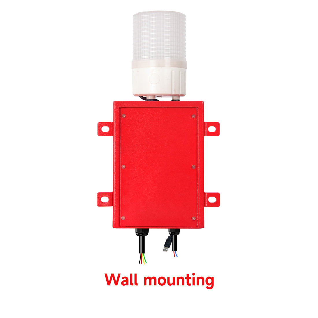 YASONG Sirène de sécurité à déclenchement discret ip65 120dB Avertisseur sonore Alarme de contact avec lumière stroboscopique rouge jaune vert pour usine/entreprise SLA-315