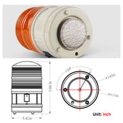 YASONG LTD-5088 Battery Magnetic LED Beacon Light, 17 LEDs, IP44, No Sound/85dB, AA Battery Powered