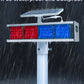 YASONG Solar Strobe Alarm Siren Light IP65 Red and Blue Double-sided Security Traffic Flashing Beacon Light with photoelectric Switch SLA-X01