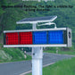 YASONG Solar Strobe Alarm Siren Light IP65 Red and Blue Double-sided Security Traffic Flashing Beacon Light with photoelectric Switch SLA-X01