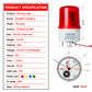 YASONG LED Strobe Light Industrial Warning Beacon Light with 90dB Loud Buzzer Security Flashing Light LTE-5103J