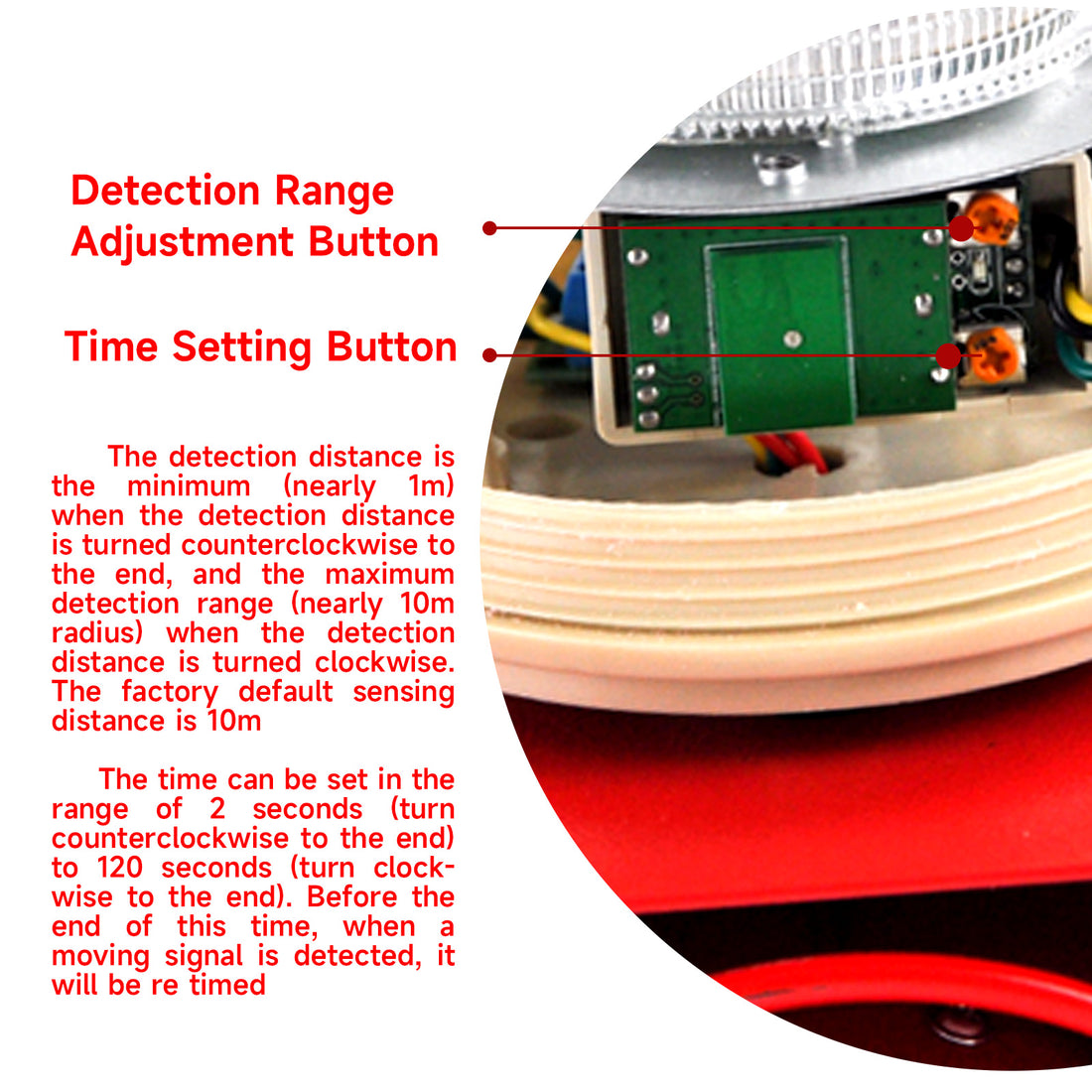YASONG SLA-01W 120dB Motion Sensor Alarm Siren, 25W, 9 Tones, IP65, 1–10m Detection, LED Strobe