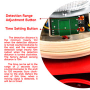 YASONG SLA-01W 120dB Motion Sensor Alarm Siren, 25W, 9 Tones, IP65, 1–10m Detection, LED Strobe