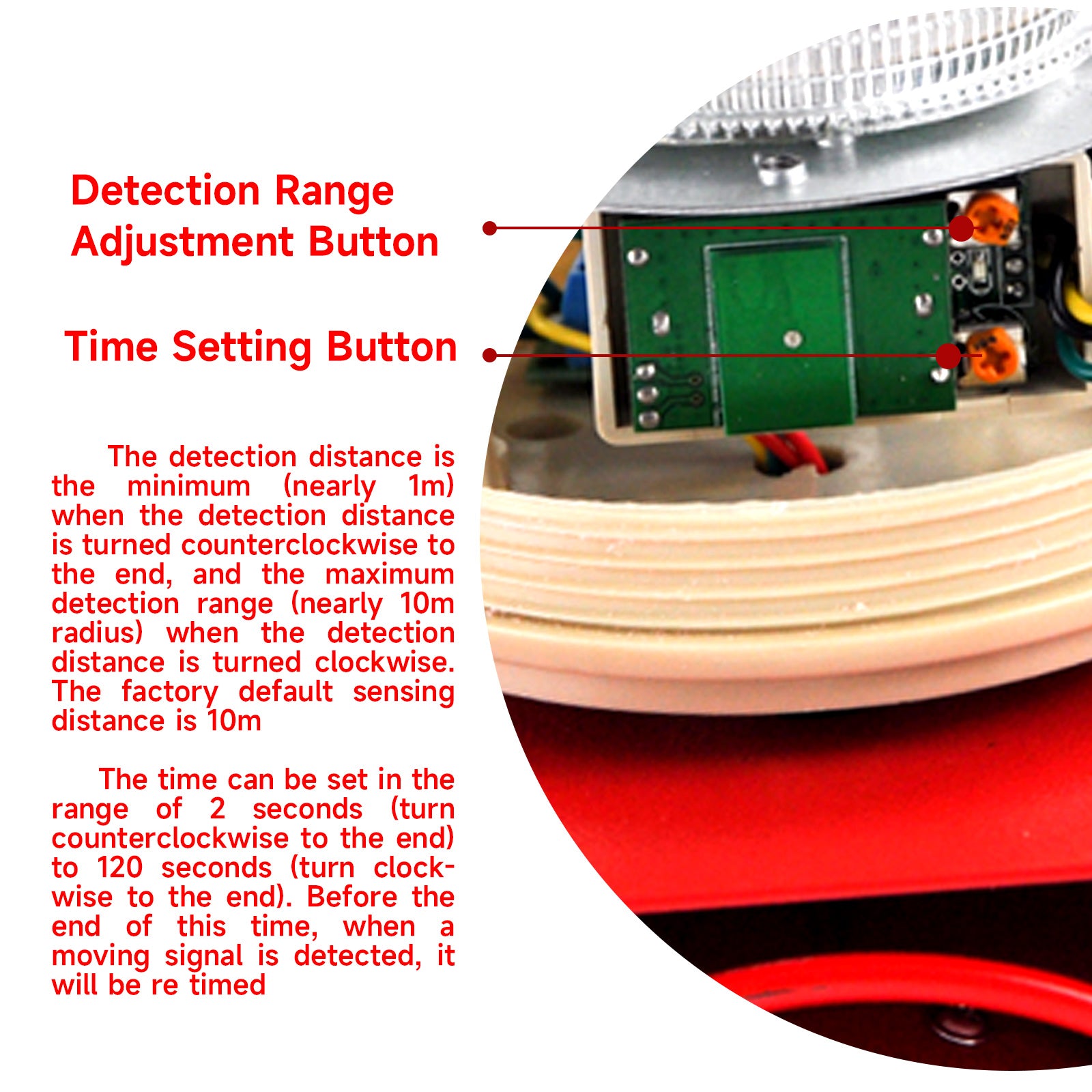 YASONG SLA-01W 120dB Motion Sensor Alarm Siren, 25W, 9 Tones, IP65, 1–10m Detection, LED Strobe