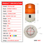 YASONG Led Strobe Lights Battery Amber Flashing Lights with Magnetic Base and No Sound Warning Beacon Light for Trucks Vehicles Forklift LTD-5088